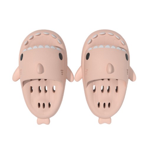 로렘 푹신한 4cm 상어 물빠짐 슬리퍼 욕실화 남녀공용, 핑크, 1개