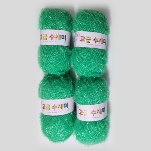울클럽 별꽃수세미 만들기 DIY 고급수세미실 80g 4볼세트 (총 320g), 190브라이트그린, 1개