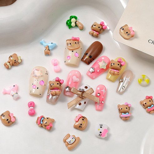 밋밋한 손톱, 이젠 안녕! 나만의 개성을 담은 사랑스러운 네일 아트로 변신! 키티네일파츠