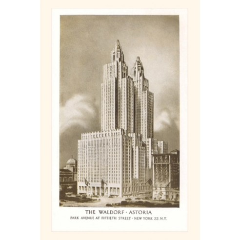 (영문도서) Vintage Journal Waldorf-Astoria Hotel New York City Paperback, Found Image Press, English, 9781669508618