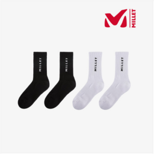 밀레 MILLET 등산양말 스포츠양말 남여공용 선물 블랙야크 K2, 화이트, 1개