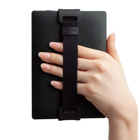 윌비 클립온 포인트 미니 (15 - 15.5cm 용) 핸드폰 이북리더기 핸드 스트랩, 블랙, 1개