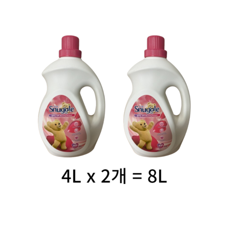 스너글 초고농축 섬유유연제 블루밍 부케 본품, 4L, 4개