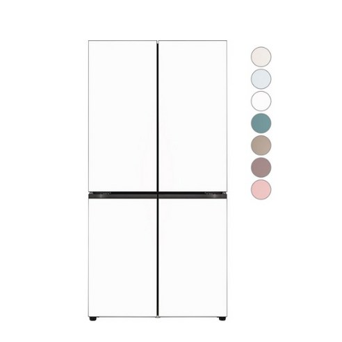 [색상선택형] LG전자 디오스 오브제컬렉션 4도어냉장고 M874AAA031 글라스 방문설치, M874GWW031S