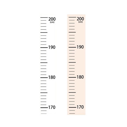 우리 아이 쑥쑥 크는 모습, 2m 투명 키재기 스티커 하나로 간편하게! 키재기스티커