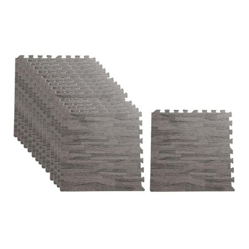 16 팩 연동 바닥 매트 30x30cm 바닥 깔개 EVA 폼 피로 방지 표면 바닥 보호 운동 요가 놀이방에 적합, 회색, 30x30x1cm에