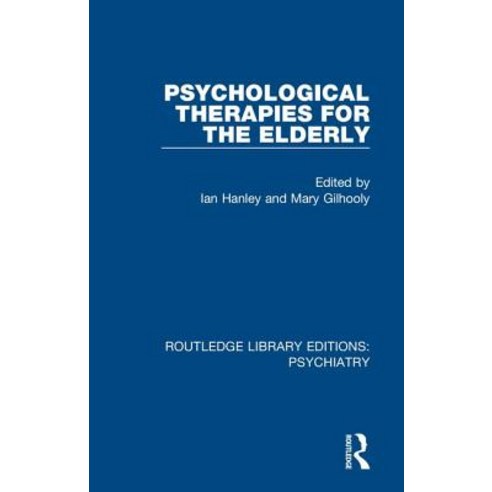 Psychological Therapies for the Elderly Hardcover, Routledge