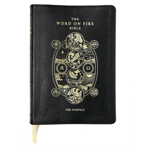 Word on Fire Bible: The Gospels Leather Bound Hardcover, English, 9781943243532