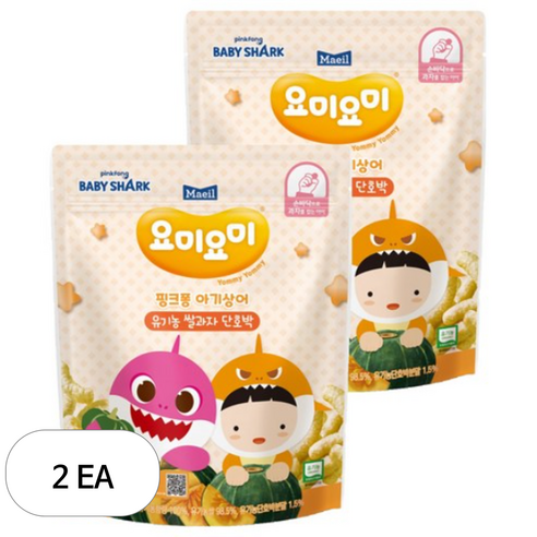 요미요미 유기농 쌀과자 25g, 2개, 단호박