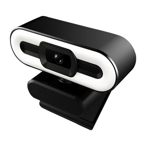 2K HD 웹캠 USB 카메라 채우기 라이트 웹 카메라 PC 노트북에 대 한 마이크와 함께 자동 초점 미니 카메라, 검정, 하나