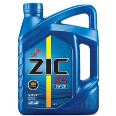 SK/ZIC/지크/X5/5W20/가솔린/LPG/경제적엔진오일/4리터, X5 5W20(가솔린/LPG)(4리터), 1개, 4l