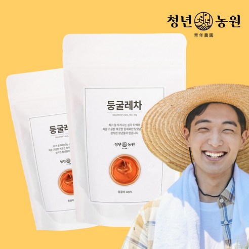 청년농원 저온가공 둥굴레차 삼각티백, 1g, 50개입, 2개