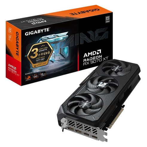GIGABYTE 라데온 RX 9070 XT GAMING OC D6 16GB – PC 게이밍의 새로운 기준 9070xttaichi