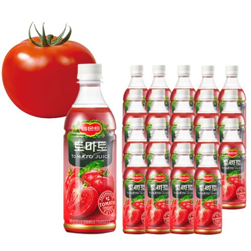 꽈추형 토마토 주스 전참시 홍성우 델몬트 20페트, 20개, 델몬트400ml, 400ml