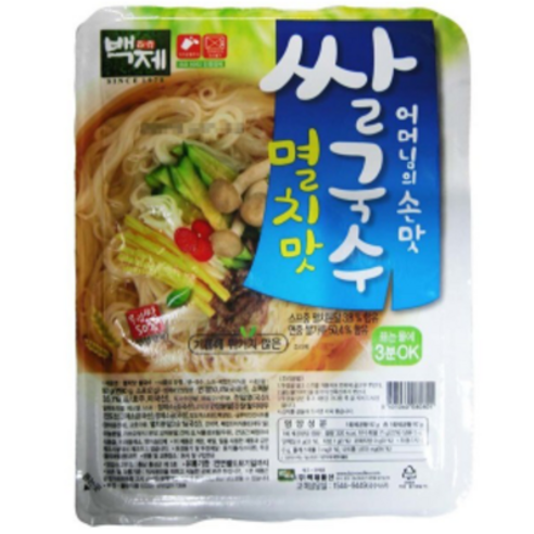 백제 쌀국수 멸치맛 92g x 12개입, 12개