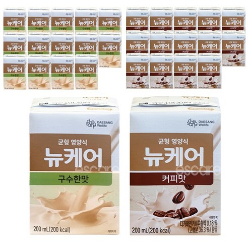 뉴케어 구수한맛 커피맛 2가지맛 15팩씩 30팩 일반 환자 균형 영양식, 200mlx30팩, 30개 Best Top3