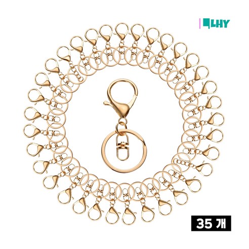 황금빛의 우아함: LYRHIX 코바늘 키링 코바늘키링