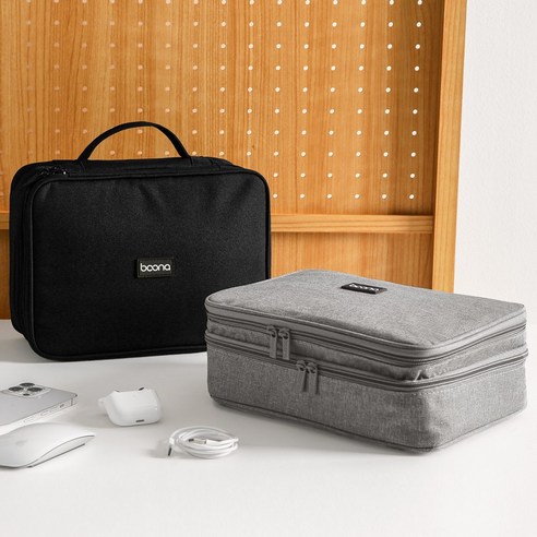 디지털 기기 정리를 위한 세련되고 기능적인 케이블 충전기 파우치