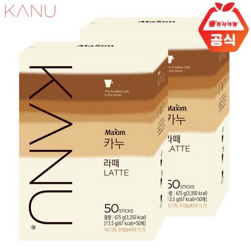 동서식품 카누 라떼 50T+50T, 13.5g, 50개입, 2개