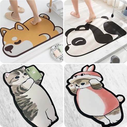 더블유컴퍼니 1+1 규조토 발매트 대형 중형, (중형) 브라운곰, (중형) 스마트냥 더블유컴퍼니 1+1 규조토 발매트 대형 중형, (중형) 브라운곰, (중형) 스마트냥