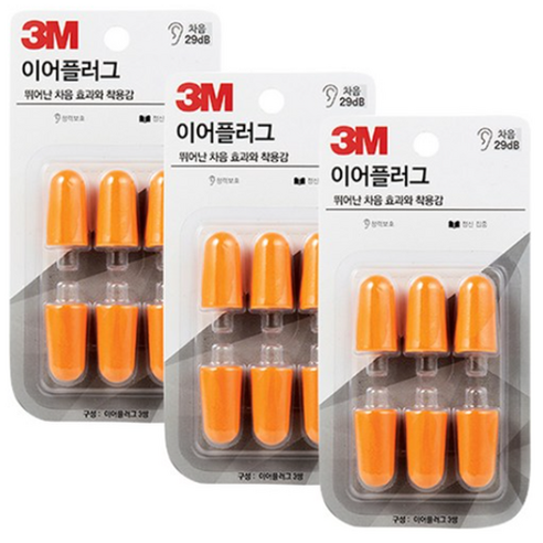 3M 이어플러그 리필용 3p, 3개, 3쌍