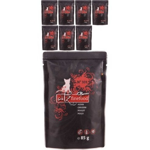 캣츠파인푸드 고양이 퓨레 파우치 no.103, 85g, 8개 - 습식/소프트사료 | 쿠팡