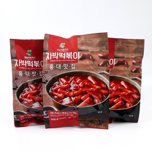 [부엉이돈가스] 홍대 맛집 자박떡볶이 500g(냉동) 3봉, 2개