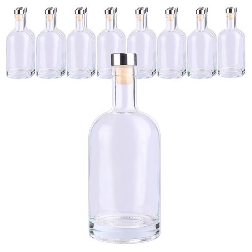 가인글로벌 위스키500 유리병 주류병 더치병 담금주 술병, T형마개(실버), 24개, 500ml