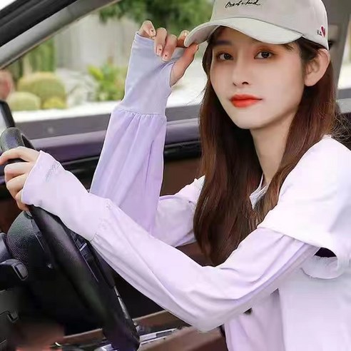 룸앤코지 여름 운전 팔토시 자외선 차단 여성 쿨토시, 퍼플, 1개