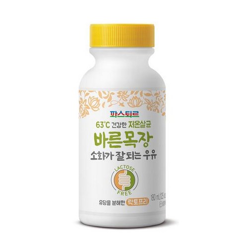 파스퇴르 바른목장 소화가 잘 되는 우유 180ml 6개, 180ml