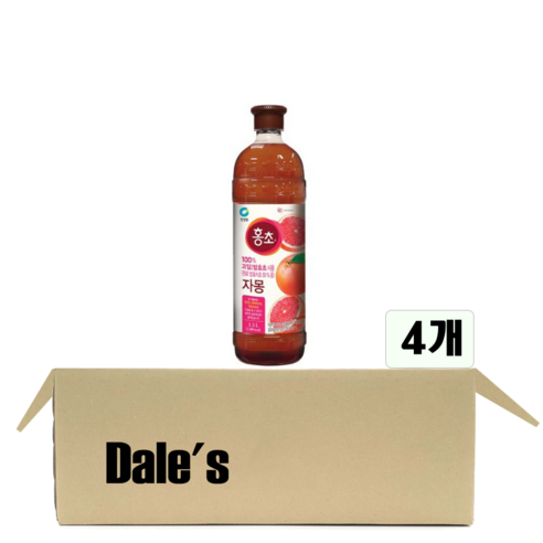 데일즈기획 청정원 홍초 자몽, 1.5L, 4개