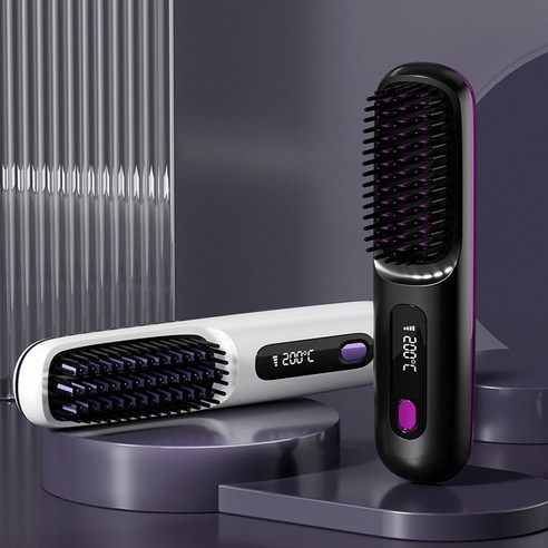 언제 어디서나 빛나는 스타일, 무선 빗 고데기로 완성하세요.