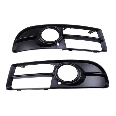 노 브랜드 자동차 앞 그릴 범퍼 안개등 커버 램프 프레임 트림 for-Audi A4 B7 2005-2009, 안개등 그릴