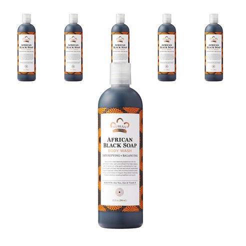 누비안헤리티지 아프리칸 블랙 솝 바디 워시, 384ml, 6개