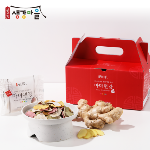 봉동생강마을 마마편강 봉동 생강편강 선물세트 국내산 파우치 250g 25g x 10개입, 마마편강1BOX 250g(25gx10개입)선물포장, 1개 엄마생강