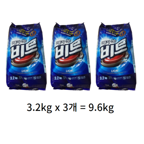 비트 분말 세탁세제 일반용, 9.6kg, 1개