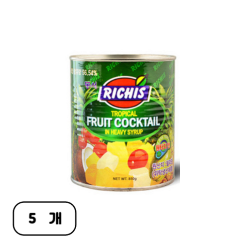 리치스 트로피칼 후르츠 칵테일, 850g, 5개