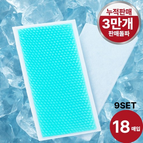 모아잇 냉장고급 시원한 아이스 쿨패치 성인용 KC인증 어린이용 안전한, 18개