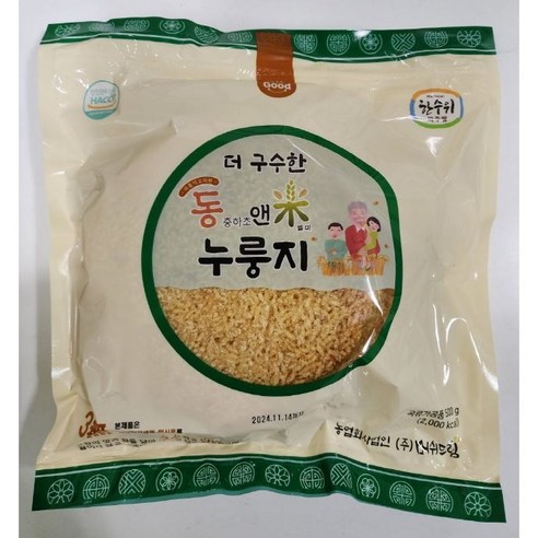 올굿 동앤미 누룽지 가마솥누룽지 구수한 누룽지 국내산누룽지 HACCP 시설 현미동충하초 누룽지 국내산 쌀과자 구수한 숭늉 간편 영양식 정성 가득한 선물, 500g, 1개