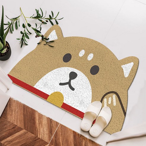 아이디어 귀염둥이 애완동물 도넛 PVC 입문지 깔개 가정용 발판 대문 미끄럼 방지 깔개 카펫, 귀여운 곰돌이
