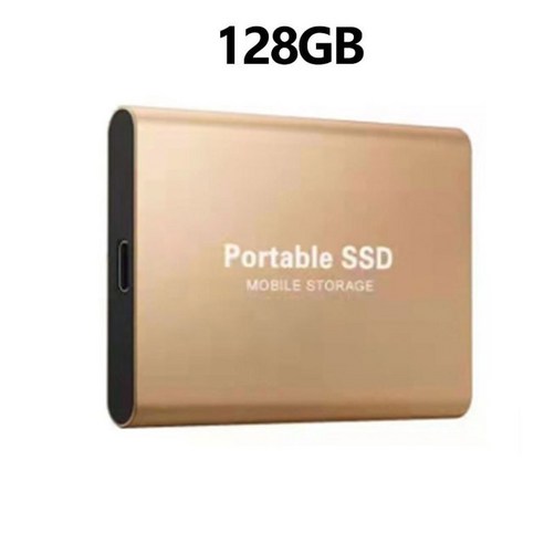 ssd 외장하드 2023 휴대용 SSD 타입-C USB 3.1 4TB 8TB 16TB 30TB 2TB 외장 M.2 노트북 데스크탑 플래시, 25 Gold 128TB