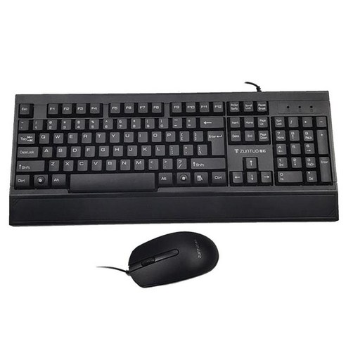 노트북용 유선 USB 유선 키보드 및 마우스 콤보 세트, 438x175x25mm, 플라스틱, 키보드 마우스 콤보
