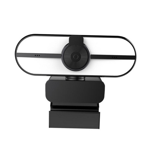 2K 웹캠 풀 HD USB 웹 카메라 마이크 조절 가능한 조명이 있는 AutoFocus 스트리밍 교육용 PC 노트북, 검은 색, 95x56mm, 플라스틱