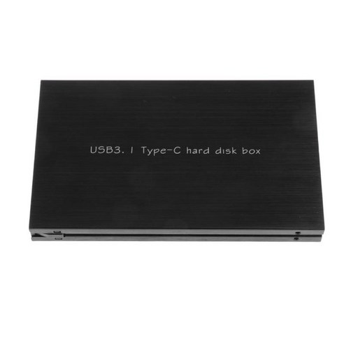 2.5" USB 3.1 Type C 알루미늄 외장 하드 드라이브 케이스 인클로저 도구 없음 - 블랙