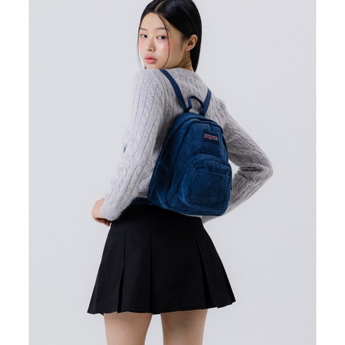 잔스포츠 JANSPORT 하프파인트 코듀로이 미니백팩 네이비, 1개