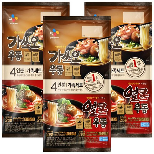 CJ 가쓰오 얼큰 우동 4인분 930.6g