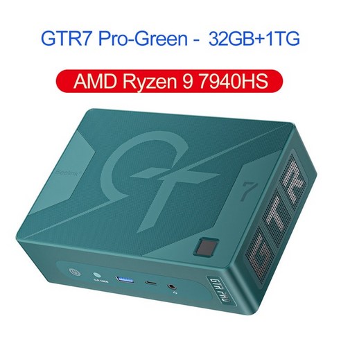 Beelink 게이밍 미니 소형 소형 PC GTR7 Pro Ryzen 9 7940HS 최대 65W TDP 지원 NVME SSD 오버클럭 7 데스, 04 R9 7840HS-Grey, 04 R9 7840HS-Grey, 한개옵션1 Best Top5