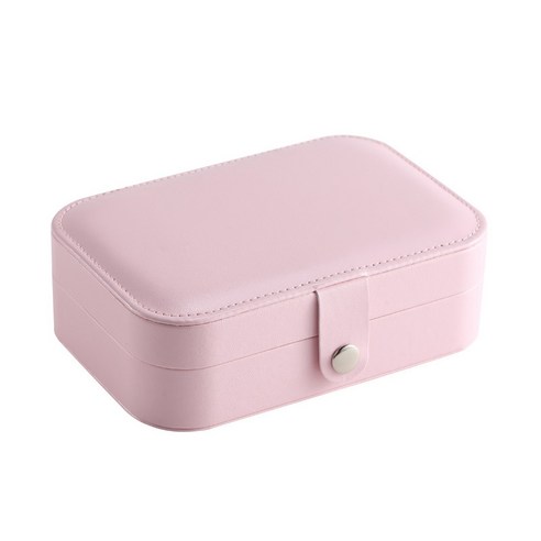 Deoxygene 쥬얼리 오거나이저 여행용 박스 케이스 소형 (핑크), 1개, 분홍