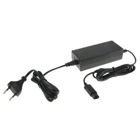 Nintendo GameCube -EU 플러그 용 AC 어댑터 충전기 케이블 코드 전원 공급 장치, 설명, 블랙, 금속 Pvc