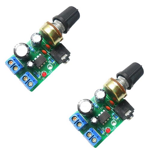 Retemporel 2개 Lm386 10 W 미니 전력 증폭기 보드 오디오 모듈 Dc 3-12 V 볼륨 조정 가능한 제어, 파란색